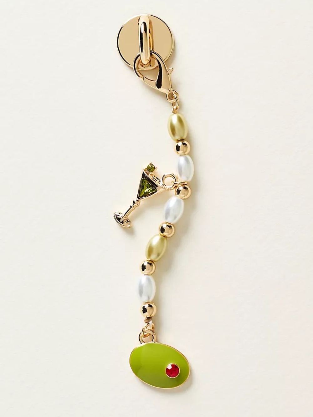 Anthropologie Olive &Martini Beaded Phone Charm